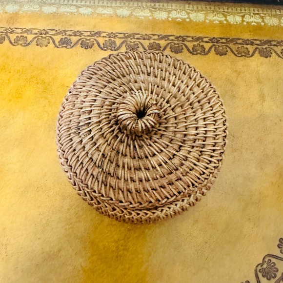 Coil Wicker Boho Baskets Set of 3 Storage Organize Handwoven Hanging Purse - Picture 6 of 12